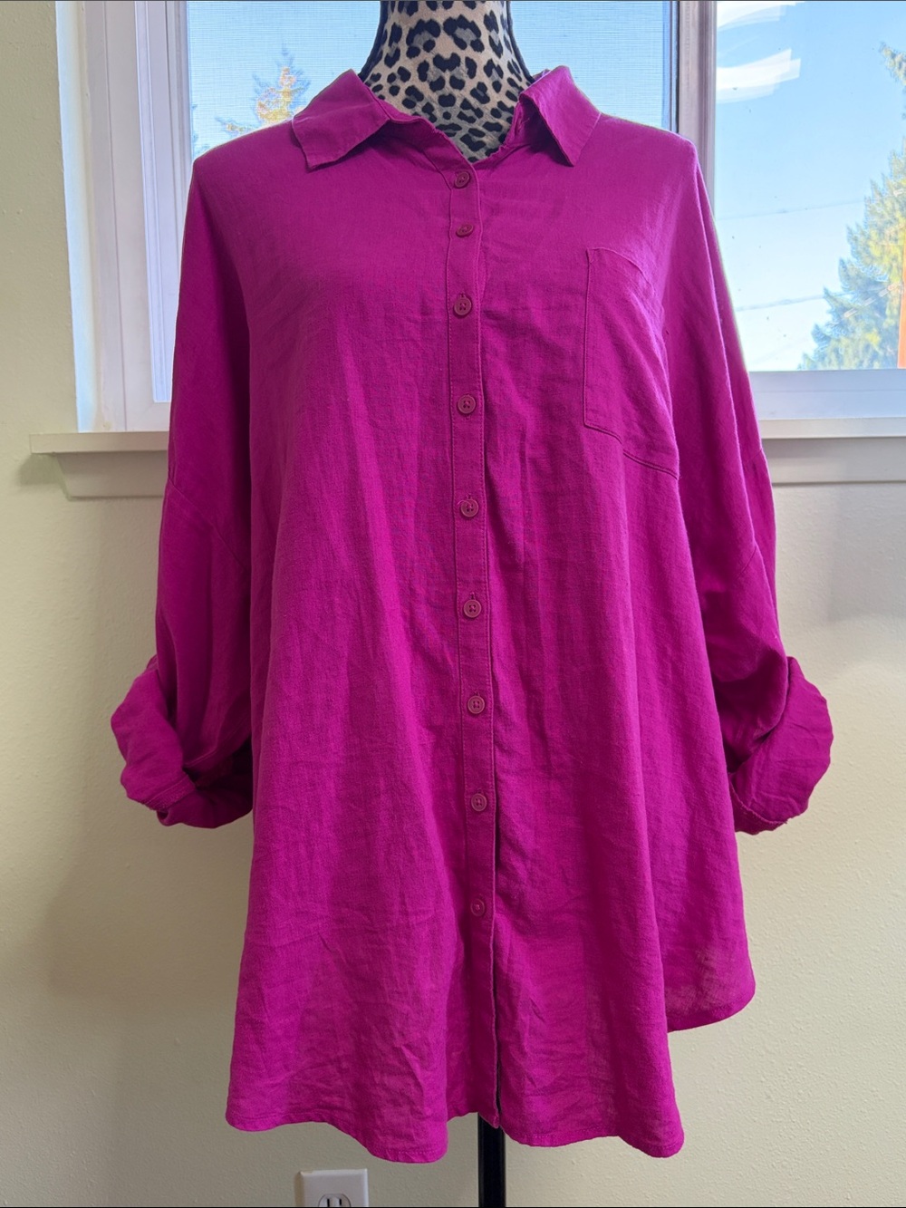 Torrid Relaxed Linen-Blend Shirt